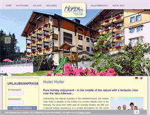 Tablet Screenshot of hotel-hofer.at